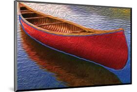 Canoe on Thomson Pond-null-Mounted Art Print