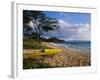 Canoe on Wailea Beach-James Randklev-Framed Photographic Print