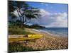 Canoe on Wailea Beach-James Randklev-Mounted Photographic Print