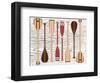 Canoe, Paddles & Oar-Edward M. Fielding-Framed Art Print