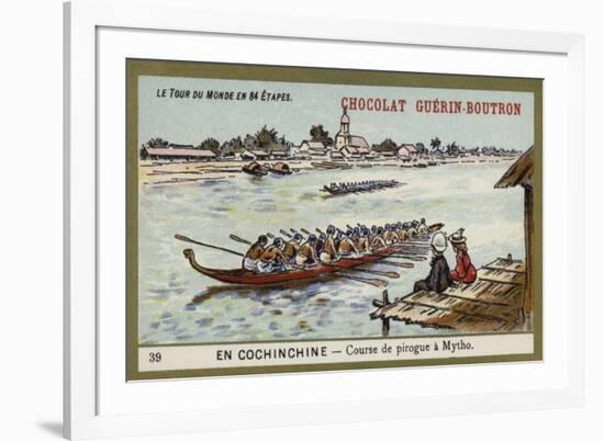 Canoe Race at Mytho, Cochinchina-null-Framed Giclee Print