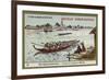 Canoe Race at Mytho, Cochinchina-null-Framed Giclee Print