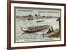 Canoe Race at Mytho, Cochinchina-null-Framed Giclee Print