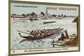 Canoe Race at Mytho, Cochinchina-null-Mounted Giclee Print
