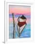 Canoe Reflection-Julie DeRice-Framed Art Print