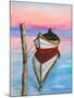 Canoe Reflection-Julie DeRice-Mounted Art Print