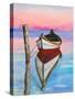 Canoe Reflection-Julie DeRice-Stretched Canvas