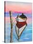 Canoe Reflection-Julie DeRice-Stretched Canvas