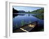 Canoe Resting on the Shore of Little Long Pond, Acadia National Park, Maine, USA-Jerry & Marcy Monkman-Framed Premium Photographic Print