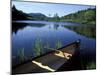 Canoe Resting on the Shore of Little Long Pond, Acadia National Park, Maine, USA-Jerry & Marcy Monkman-Mounted Premium Photographic Print