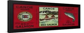 Canoe Salmon Can Label - San Francisco, CA-Lantern Press-Framed Art Print