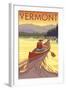 Canoe Scene - Vermont-Lantern Press-Framed Art Print