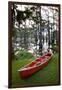 Canoe, Texas's Largest Natural Lake at Sunrise, Caddo Lake, Texas, USA-Larry Ditto-Framed Photographic Print