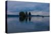 Canoe tour at dusk, Lelang Lake, Götaland, Sweden-Andrea Lang-Stretched Canvas