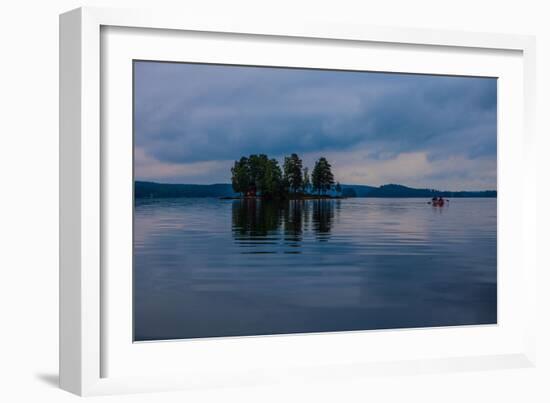 Canoe tour at dusk, Lelang Lake, Götaland, Sweden-Andrea Lang-Framed Photographic Print