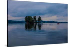 Canoe tour at dusk, Lelang Lake, Götaland, Sweden-Andrea Lang-Stretched Canvas