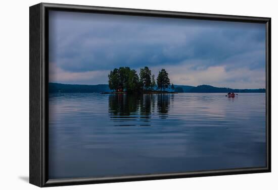 Canoe tour at dusk, Lelang Lake, Götaland, Sweden-Andrea Lang-Framed Photographic Print