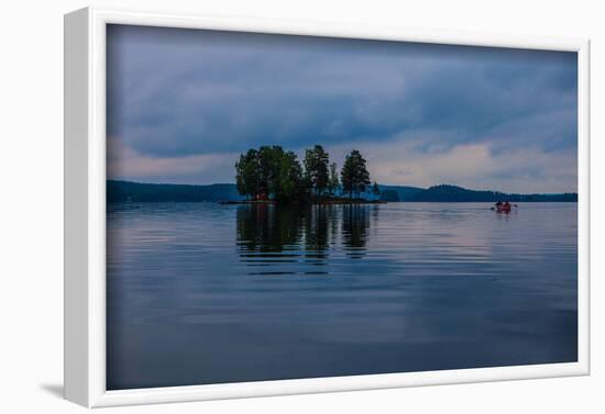 Canoe tour at dusk, Lelang Lake, Götaland, Sweden-Andrea Lang-Framed Photographic Print