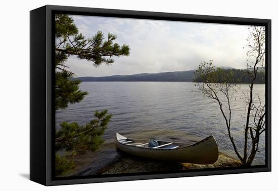 Canoe tour, Lelång Lake, Dalsland, Sweden-Andrea Lang-Framed Stretched Canvas