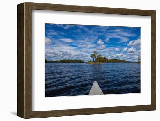 Canoe tour on Stora Le Lake, Dalsland, Götaland, Sweden-Andrea Lang-Framed Photographic Print