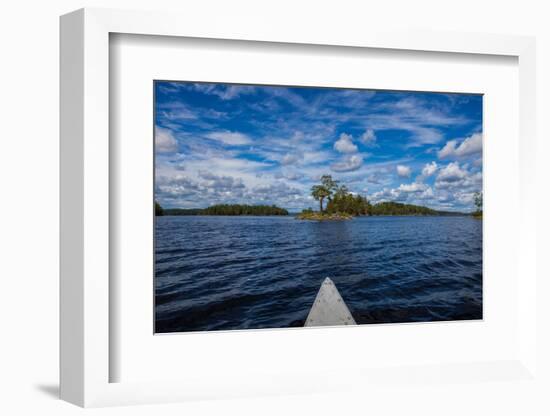 Canoe tour on Stora Le Lake, Dalsland, Götaland, Sweden-Andrea Lang-Framed Photographic Print