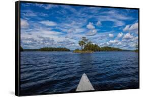 Canoe tour on Stora Le Lake, Dalsland, Götaland, Sweden-Andrea Lang-Framed Stretched Canvas