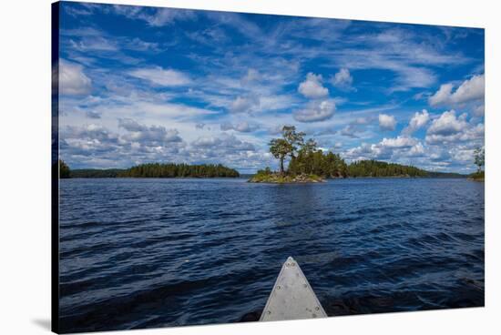 Canoe tour on Stora Le Lake, Dalsland, Götaland, Sweden-Andrea Lang-Stretched Canvas