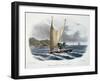 Canoe with Sail from the Vanikoro Islands-null-Framed Giclee Print