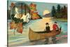 Canoeing and Camping-null-Stretched Canvas