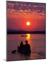 Canoeing at Sun Rise on the Zambezi River-John Warburton-lee-Mounted Photographic Print