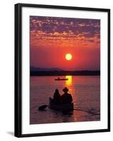 Canoeing at Sun Rise on the Zambezi River-John Warburton-lee-Framed Photographic Print