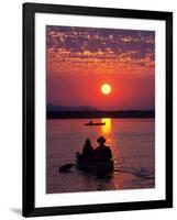 Canoeing at Sun Rise on the Zambezi River-John Warburton-lee-Framed Photographic Print