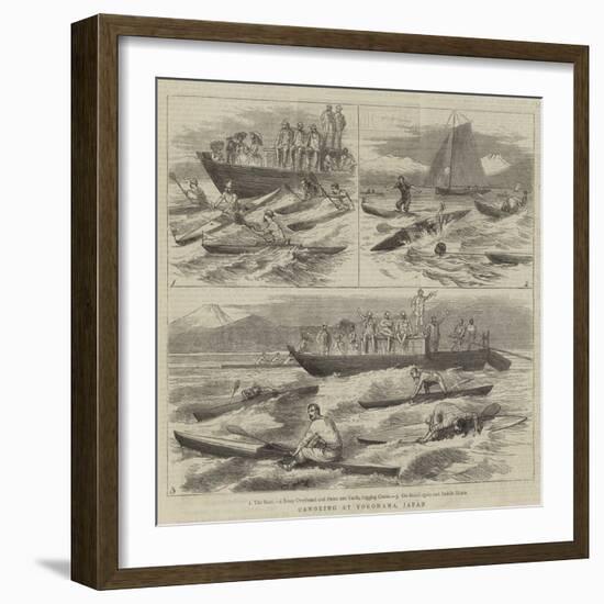 Canoeing at Yokohama, Japan-null-Framed Giclee Print