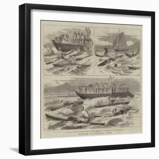 Canoeing at Yokohama, Japan-null-Framed Giclee Print