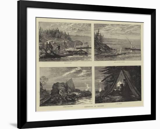 Canoeing in Sweden-null-Framed Giclee Print