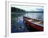 Canoeing on Lake Tarleton, White Mountain National Forest, New Hampshire, USA-Jerry & Marcy Monkman-Framed Photographic Print