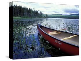 Canoeing on Lake Tarleton, White Mountain National Forest, New Hampshire, USA-Jerry & Marcy Monkman-Stretched Canvas