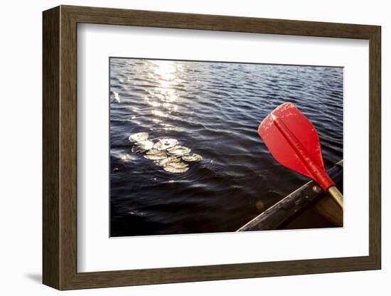 Canoeing on Little Berry Pond in Maine's Northern Forest-Jerry & Marcy Monkman-Framed Photographic Print