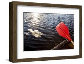 Canoeing on Little Berry Pond in Maine's Northern Forest-Jerry & Marcy Monkman-Framed Photographic Print