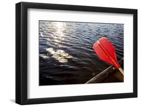 Canoeing on Little Berry Pond in Maine's Northern Forest-Jerry & Marcy Monkman-Framed Photographic Print