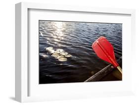 Canoeing on Little Berry Pond in Maine's Northern Forest-Jerry & Marcy Monkman-Framed Photographic Print