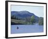 Canoeing on Little Long Pond, Parkman Mountain Spring, Maine, USA-Jerry & Marcy Monkman-Framed Photographic Print