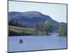 Canoeing on Little Long Pond, Parkman Mountain Spring, Maine, USA-Jerry & Marcy Monkman-Mounted Photographic Print