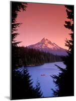 Canoeing on Lost Lake in the Mt. Hood National Forest, Oregon, USA-Janis Miglavs-Mounted Photographic Print