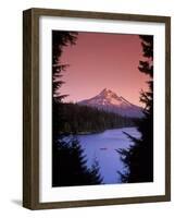 Canoeing on Lost Lake in the Mt Hood National Forest, Oregon, USA-Janis Miglavs-Framed Photographic Print