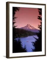 Canoeing on Lost Lake in the Mt Hood National Forest, Oregon, USA-Janis Miglavs-Framed Photographic Print