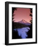 Canoeing on Lost Lake in the Mt Hood National Forest, Oregon, USA-Janis Miglavs-Framed Photographic Print