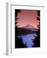 Canoeing on Lost Lake in the Mt Hood National Forest, Oregon, USA-Janis Miglavs-Framed Photographic Print