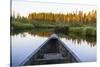 Canoeing on the Cold Stream in the Northern Forests of Maine, Usa-Jerry & Marcy Monkman-Stretched Canvas