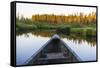 Canoeing on the Cold Stream in the Northern Forests of Maine, Usa-Jerry & Marcy Monkman-Framed Stretched Canvas